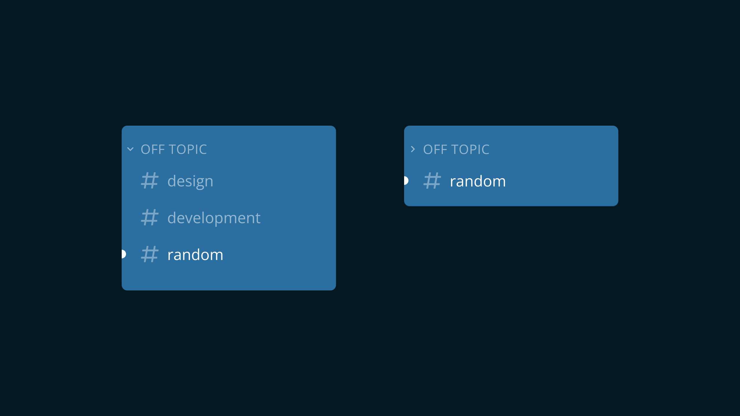 Animated collapsible categories