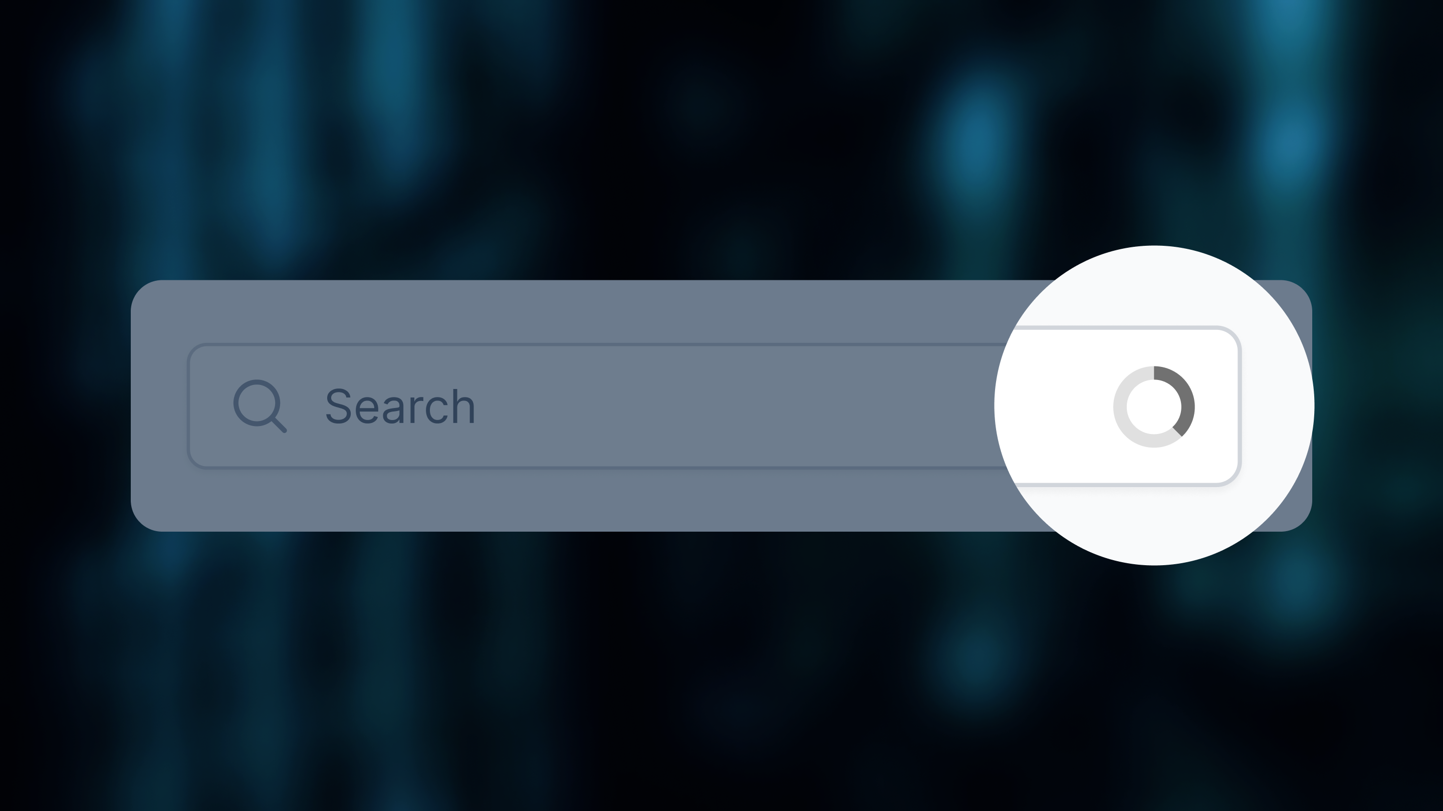 Showing pending UI during search